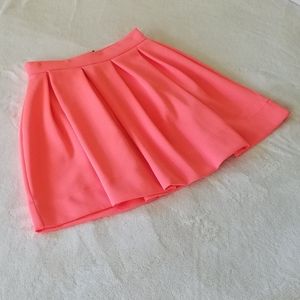 Dainty Hooligan coral skater mini skirt size small